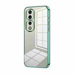 For Honor 70 Pro / 70 Pro+ Transparent Plating Fine Hole Phone Case(Green)