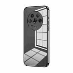 For Honor Magic4 Transparent Plating Fine Hole Phone Case(Black)