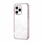 For Honor 60 SE Transparent Plating Fine Hole Phone Case(Pink)