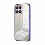 For Honor X30i Transparent Plating Fine Hole Phone Case(Purple)