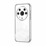 For Honor Magic3 Pro Transparent Plating Fine Hole Phone Case(Silver)