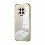 For Honor X20 Transparent Plating Fine Hole Phone Case(Gold)