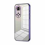 For Honor 50 Pro  / Huawei nova 9 Pro Transparent Plating Fine Hole Phone Case(Purple)