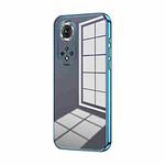 For Honor 50 Pro  / Huawei nova 9 Pro Transparent Plating Fine Hole Phone Case(Blue)