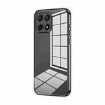 For Honor 30i Transparent Plating Fine Hole Phone Case(Black)