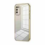 For Honor 30 Youth Transparent Plating Fine Hole Phone Case(Gold)