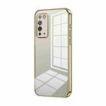 For Honor X10 Transparent Plating Fine Hole Phone Case(Gold)