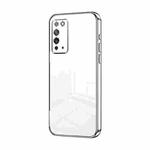 For Honor X10 Transparent Plating Fine Hole Phone Case(Silver)