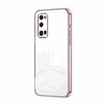 For Honor 30 Pro / 30 Pro+ Transparent Plating Fine Hole Phone Case(Pink)