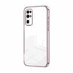 For Honor 30 Transparent Plating Fine Hole Phone Case(Pink)