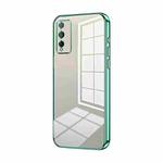 For Honor Play 4T Pro Transparent Plating Fine Hole Phone Case(Green)