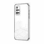 For Honor 30S Transparent Plating Fine Hole Phone Case(Silver)