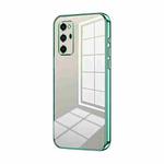 For Honor V30 Pro Transparent Plating Fine Hole Phone Case(Green)