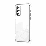 For Honor V30 Pro Transparent Plating Fine Hole Phone Case(Silver)