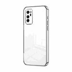 For Honor V30 Transparent Plating Fine Hole Phone Case(Silver)