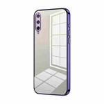 For Honor Play 3 Transparent Plating Fine Hole Phone Case(Purple)