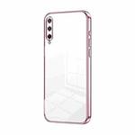 For Honor Play 3 Transparent Plating Fine Hole Phone Case(Pink)