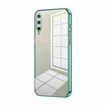 For Honor Play 3 Transparent Plating Fine Hole Phone Case(Green)