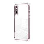 For Honor 9X Pro / Huawei Y9s Transparent Plating Fine Hole Phone Case(Pink)