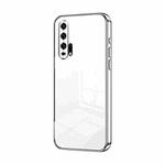 For Honor 20 Pro Transparent Plating Fine Hole Phone Case(Silver)