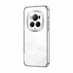 For Honor Magic6 Pro Transparent Plating Fine Hole Phone Case(Silver)