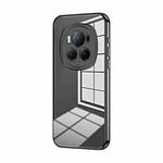 For Honor Magic6 Pro Transparent Plating Fine Hole Phone Case(Black)
