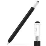 For Apple Pencil (USB-C) Transparent Jelly Stylus Protective Cover(Black)