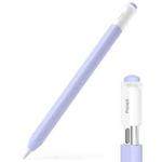 For Apple Pencil (USB-C) Transparent Jelly Stylus Protective Cover(Purple)