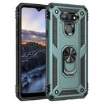For LG Harmony 4 Shockproof TPU + PC Protective Case with 360 Degree Rotating Holder(Green)
