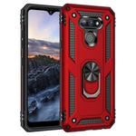 For LG Harmony 4 Shockproof TPU + PC Protective Case with 360 Degree Rotating Holder(Red)