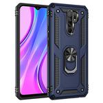 For Xiaomi Redmi 9 Shockproof TPU + PC Protective Case with 360 Degree Rotating Holder(Blue)