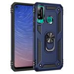 For Huawei Y7p / P40 Lite E Shockproof TPU + PC Protective Case with 360 Degree Rotating Holder(Blue)