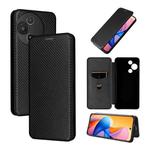 For TCL 60R 5G / 60 5G Carbon Fiber Texture Flip Leather Phone Case(Black)