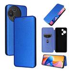 For TCL 60R 5G / 60 5G Carbon Fiber Texture Flip Leather Phone Case(Blue)