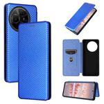 For TCL 60 NXTpaper Carbon Fiber Texture Flip Leather Phone Case(Blue)