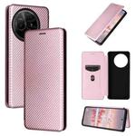 For TCL 60 NXTpaper Carbon Fiber Texture Flip Leather Phone Case(Pink)