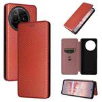 For TCL 60 NXTpaper Carbon Fiber Texture Flip Leather Phone Case(Green)