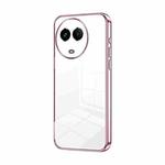 For Realme 11 / Narzo 60 Transparent Plating Fine Hole Phone Case(Pink)