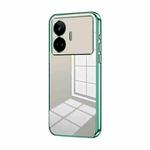For Realme GT Neo 5 SE Transparent Plating Fine Hole Phone Case(Green)