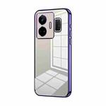 For Realme GT Neo 5 / GT3 Transparent Plating Fine Hole Phone Case(Purple)