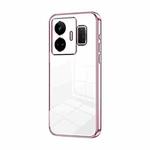 For Realme GT Neo 5 / GT3 Transparent Plating Fine Hole Phone Case(Pink)