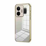 For Realme GT Neo 5 / GT3 Transparent Plating Fine Hole Phone Case(Gold)