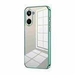 For Realme 10 Pro 5G Transparent Plating Fine Hole Phone Case(Green)