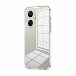 For Realme 10 Pro+ Transparent Plating Fine Hole Phone Case(Transparent)