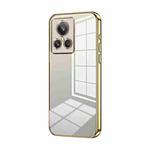 For Realme GT2 Explorer Master Transparent Plating Fine Hole Phone Case(Gold)