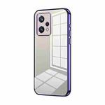 For Realme 9 Pro / Q5 Transparent Plating Fine Hole Phone Case(Purple)