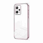 For Realme 9 Pro / Q5 Transparent Plating Fine Hole Phone Case(Pink)