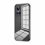 For Realme GT Neo 3 Transparent Plating Fine Hole Phone Case(Black)