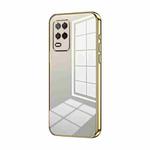 For Realme V13 5G / Q3i 5G Transparent Plating Fine Hole Phone Case(Gold)