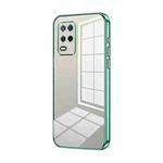 For Realme 8 5G Transparent Plating Fine Hole Phone Case(Green)